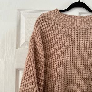 Large Pink Heavy Knit Sweater